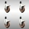 Service Caster 5 Inch 316SS High Temp Glass Filled Nylon 1-3/4 Inch Stem Caster Set Lock Brake SCC-SS316TTLEX20S514-GFNSHT-134-4 - alternate 1